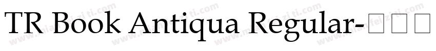 TR Book Antiqua Regular字体转换